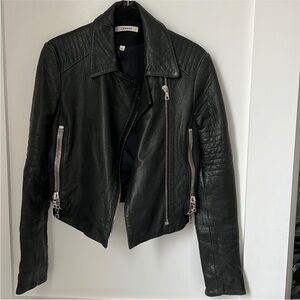 J Brand Black Leather Moto Jacket